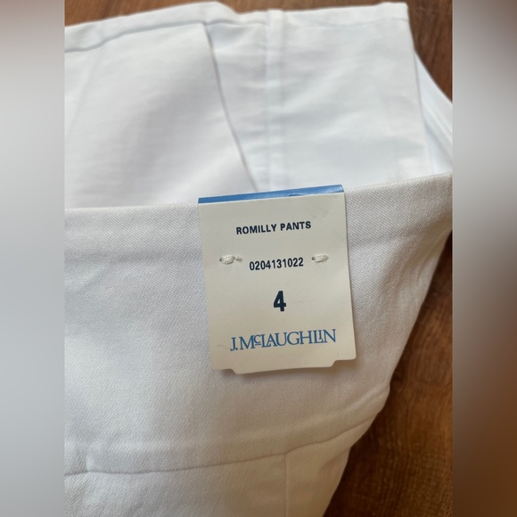 NWT J McLaughlin Romilly pants white size 4 UPF athletic athleisure stretch - Picture 8 of 11